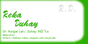 reka duhay business card